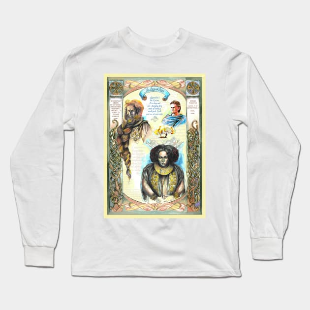 The Rings of Power - Prince Durin IV - Princess Disa - Elrond Long Sleeve T-Shirt by FanitsaArt